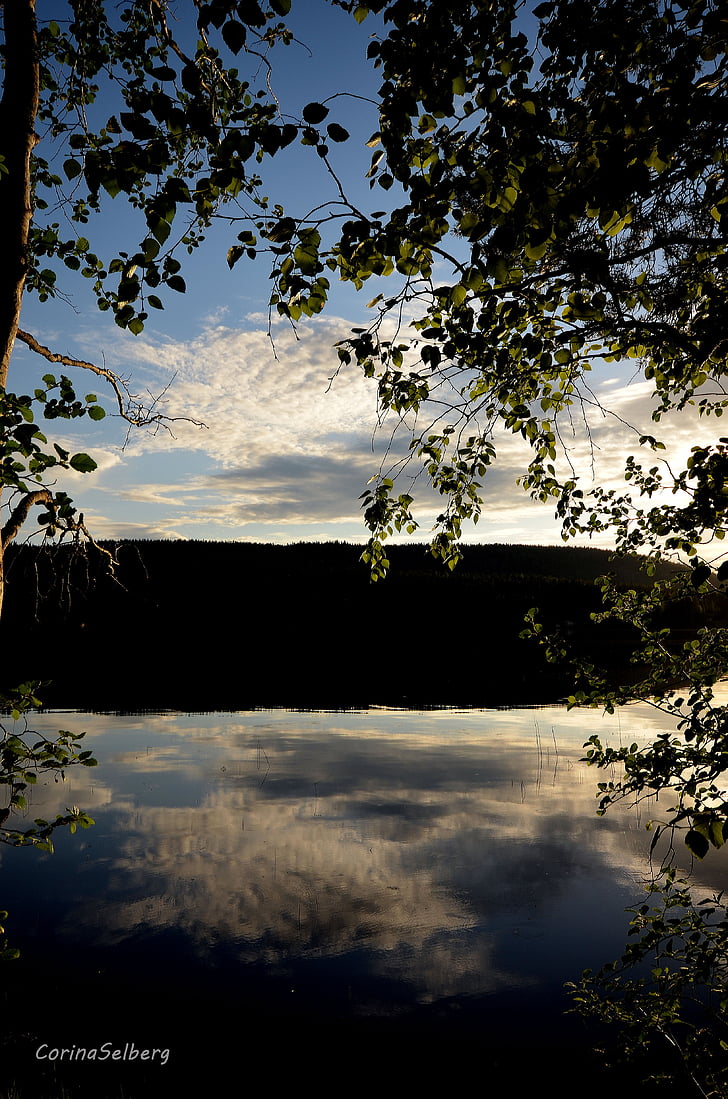 water, mirroring, lake, nature, sky, outdoors, tree