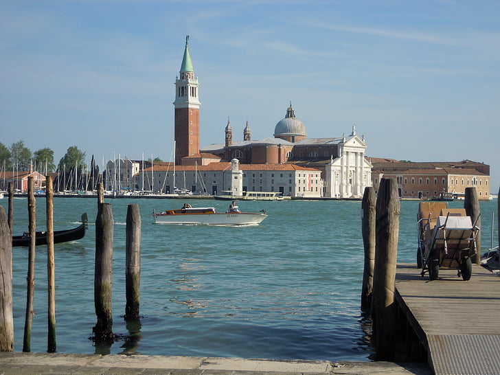 Venedig, vatten, gondoler, Venedig - Italien, Canal, arkitektur, gondol