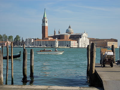 Benetke, vode, gondole, Benetke - Italija, kanal, arhitektura, Gondola