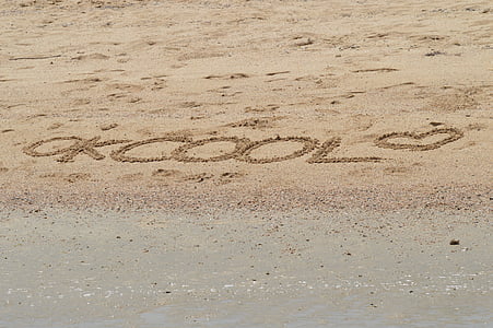 pasir, teks, Pantai, liburan, liburan, musim panas, laut