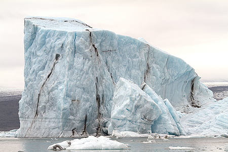 Islande, iceberg au volant, vapeur, Glacier, icebergs, lagon, lagune de glacier de Jökulsárlón