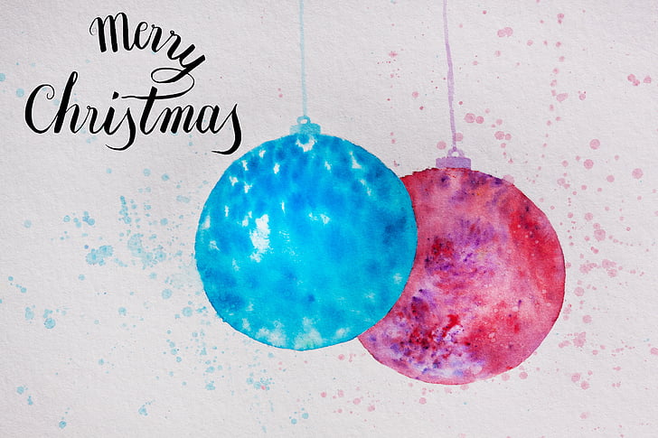 Christmas, carte, Ball, ornement de Noël, turquoise, Rose, violet