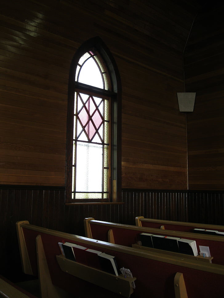 brown, wooden, church, pew, glass, glasses, indoors