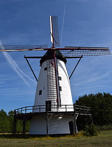 windmill, wind, mill, wind power, wing, don quijote, antwerp