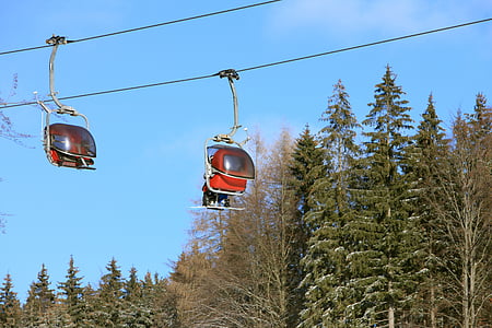 Skilift, Ski, Skifahren, Winter, Wintersport, Schnee, Backcountry-Skifahren