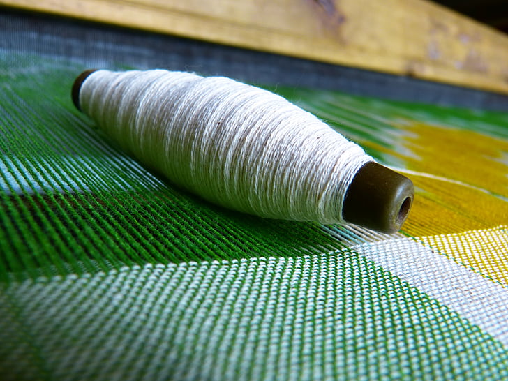 silk, yarn, thread spool, thread, weave, fabric, sewing