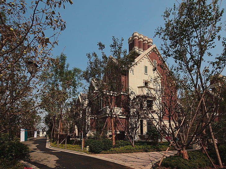 Villa, Norden, Shijiazhuang, Haus, Ziegel