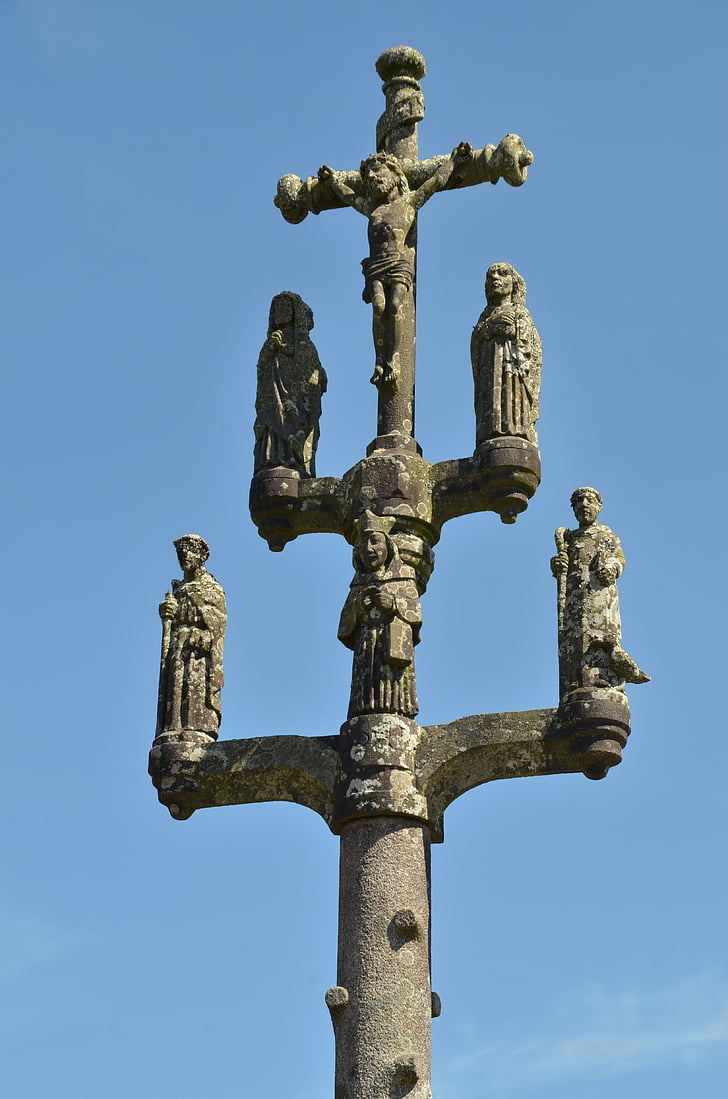 Kreuz, Kruzifix, Christus, Glauben, Religion, Kirche, Enclos paroissial