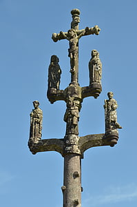 cross, crucifix, christ, faith, religion, church, enclos paroissial