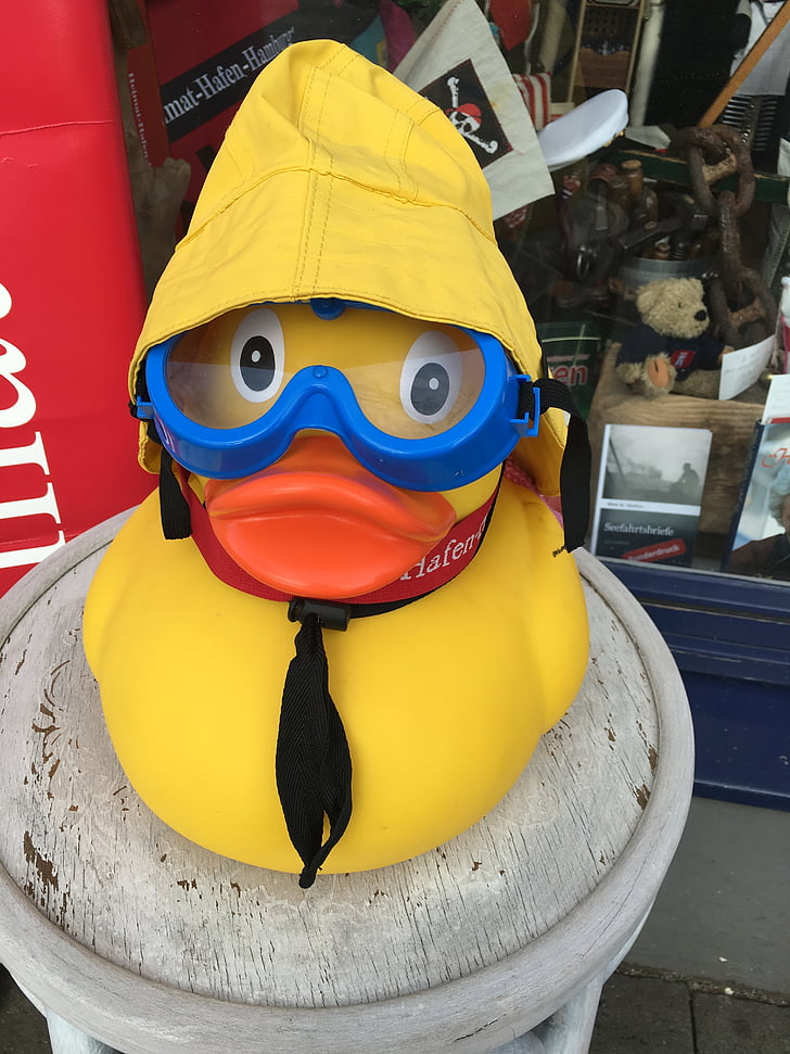 duck, rubber duck, hamburg, yellow