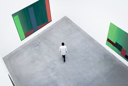 ο άνθρωπος, στέκεται, δίπλα, δ, φωτογραφία, τέχνη, Μουσείο
