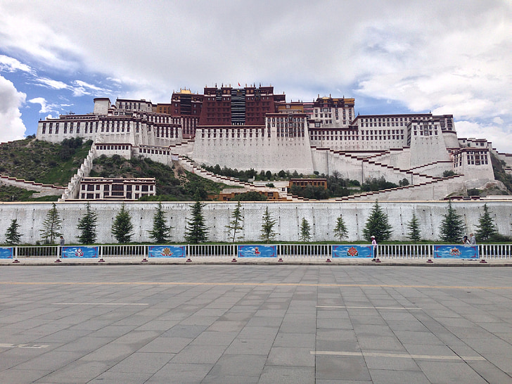 Tibet, el Palau de potala, plaça, positiu