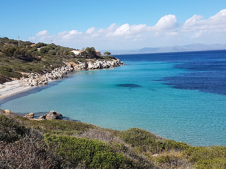 zee, Sardinië, maladroxia, strand, kustlijn, zomer, natuur