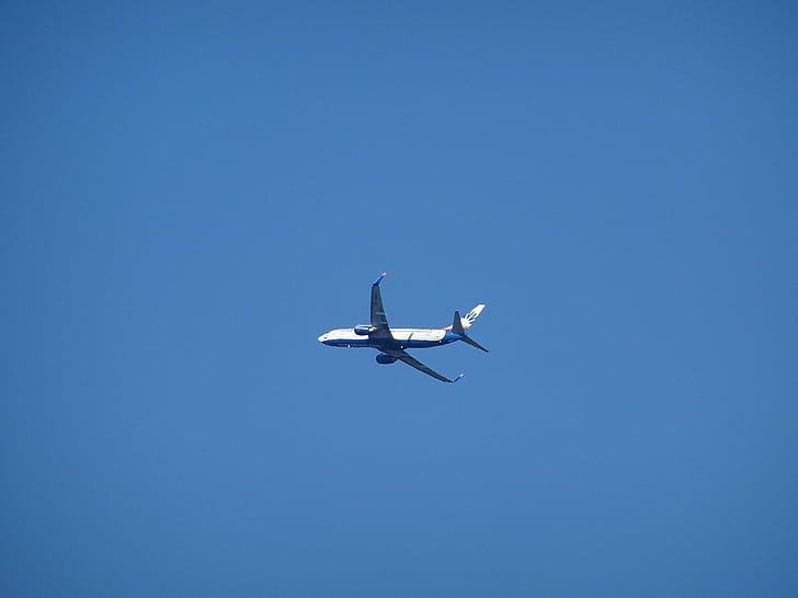 avion, aile, technologie, aile d’avion, Sky, bleu, trafic aérien