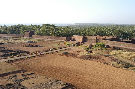 Fort, Indie, Goa, Indyjski, punkt orientacyjny, kultury, ruiny
