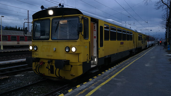 Trem, Eslováquia, estrada de ferro, transportes, transporte, viagens, estrada de ferro
