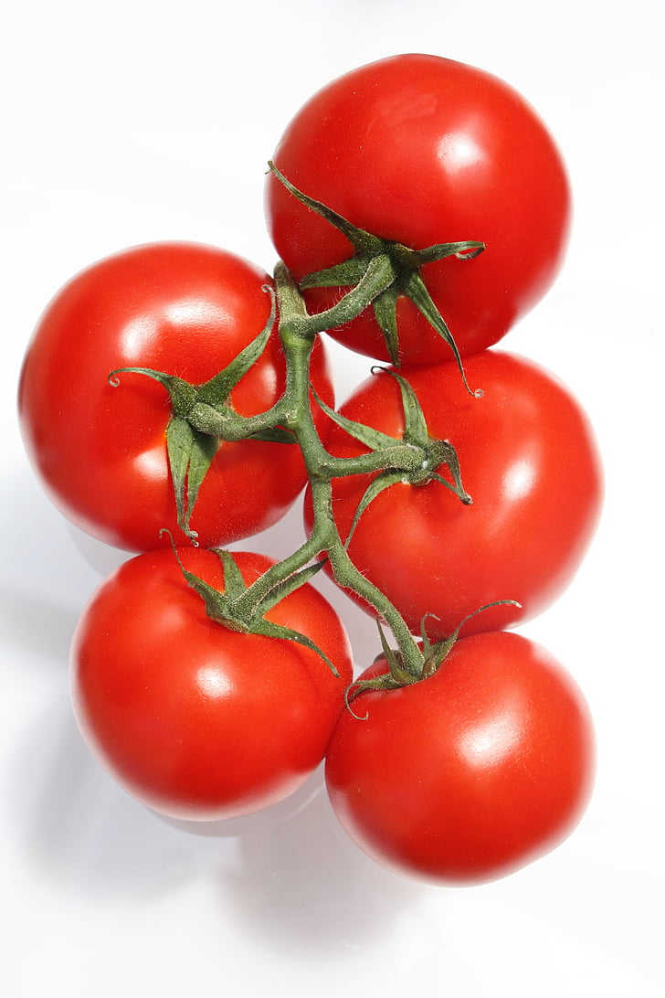 tomato, bunch, mature, red, food, natural, organic
