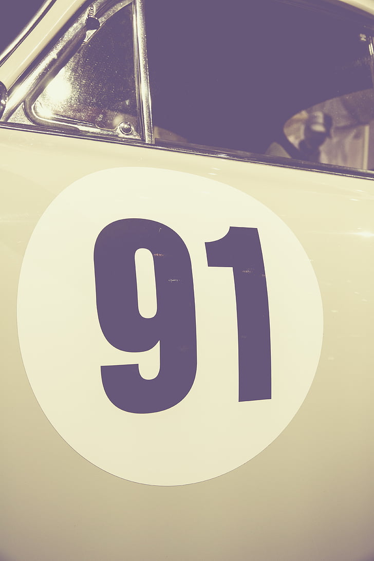 número, personagens, Automático, PKW, clássico, Oldtimer, Porsche