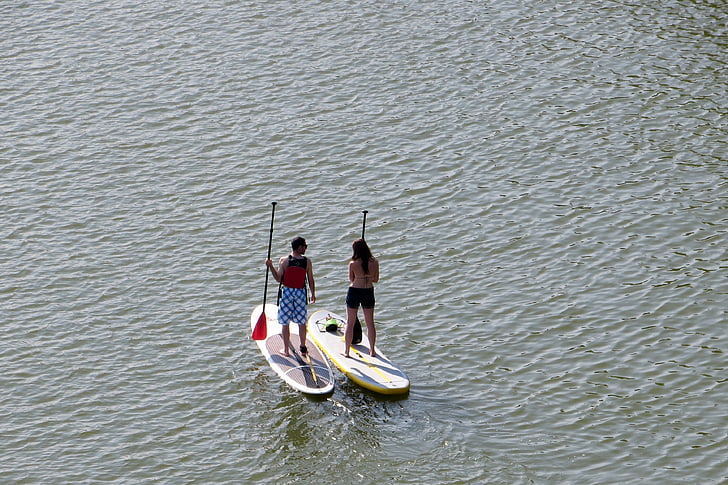 Potomac, floden, Georgetown, Washington dc, padle boarder, nautiske fartøj, Sport