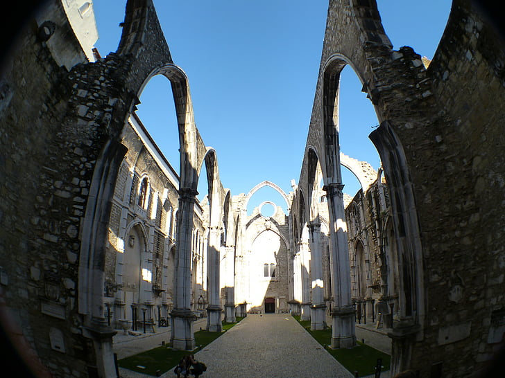 Convento carmo, voormalig klooster, orde van de Karmelieten, Gothic, vernietigd, aardbeving, ruïne