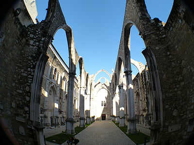Convento carmo, бивш манастир, Carmelite ред, готически, унищожени, земетресение, разруха