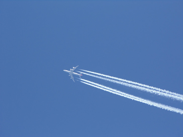uçak, Uçuş, gökyüzü, seyahat, Jet, contrails, Chemtrails