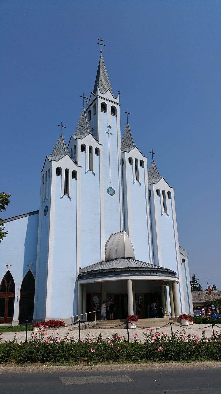 ēka, baznīca, siluets