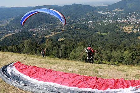 paraglider, mercury, baden baden, paragliding, parachute, extreme Sports, parachuting