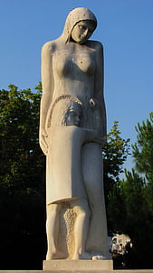 matka, socha, parku, sochařství, Řecko, Volos, Historie