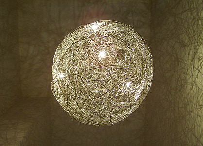 Wire globe, Chandelier, belysning krop