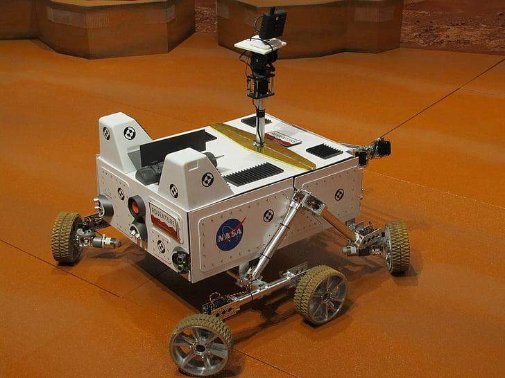 Mars-rover, Roboter, Ausstellung, Raum, Exploration, Forschung, Saint louis