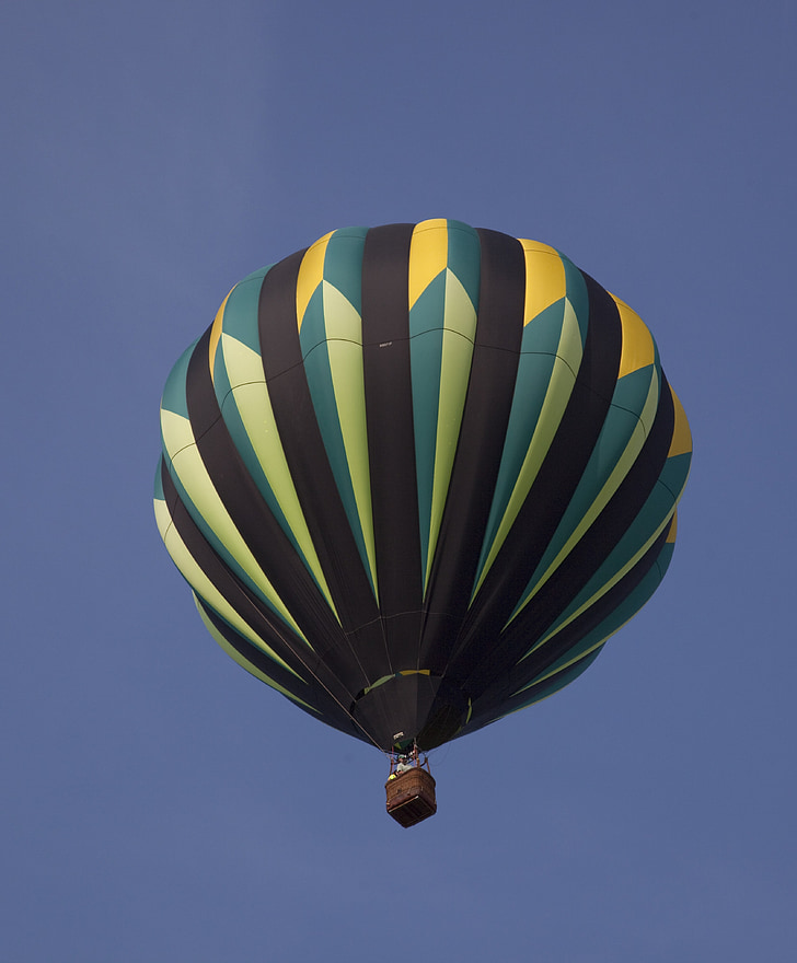 balón, aire caliente, de levantamiento, cielo, colorido, vuelo, evento