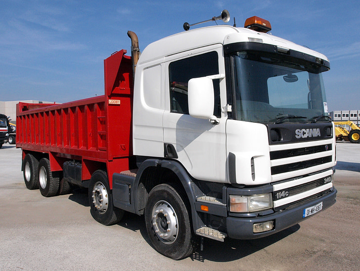camión, Scania, carga, entrega, camión, máquina, transporte de mercancías por