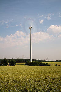pinwheel, technologie, production d’électricité, Sky, pales de rotor, nuages, cours