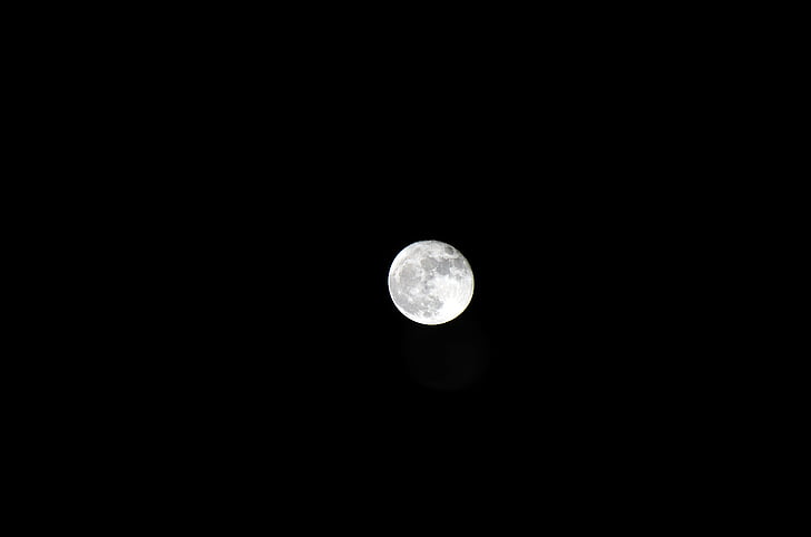ดวงจันทร์, คืน, ดวงจันทร์ยามค่ำคืน, พระจันทร์เต็มดวง, ภาพถ่ายกลางคืน, ดาราศาสตร์, ความมืด