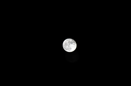 mēness, naktī, mēness naktī, pilns mēness, nakts fotogrāfijā, Astronomija, tumsā