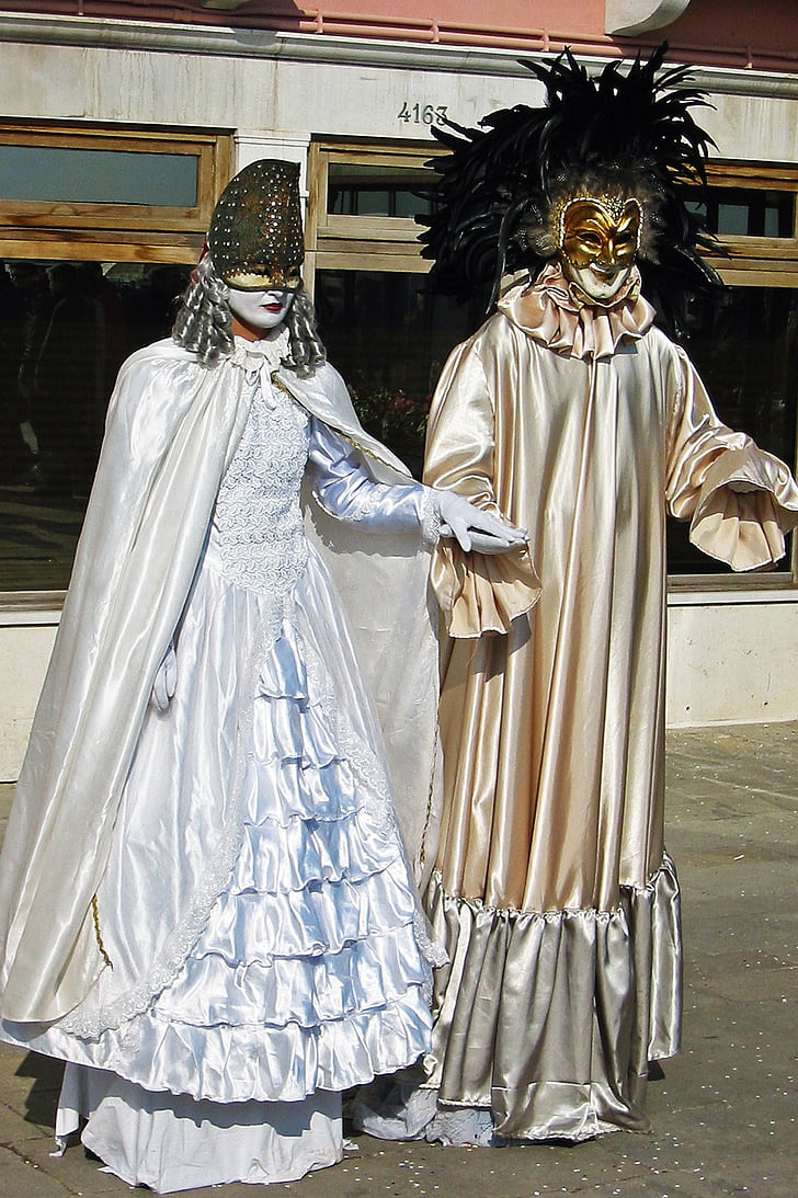 masker Venesia, Karnaval, Karnaval Venesia, Venesia, Italia, menyamar, Festival