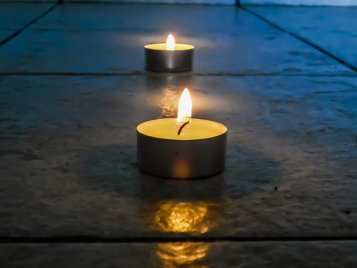 stearinlys, Candlelight, bøn, tavshed
