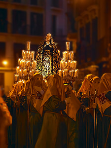 procession, blessed virgin mary, painful, pamplona
