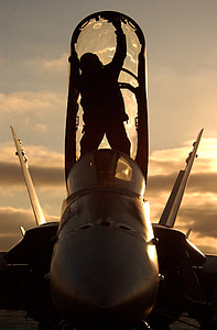 cielo, nuvole, sole, marinaio, aereo, aeromobili, jet da combattimento