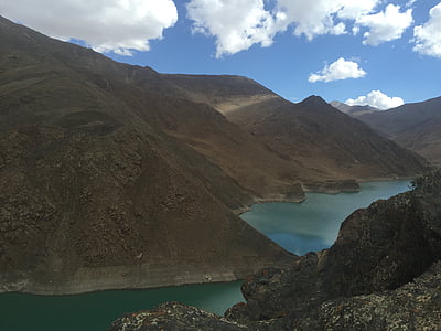 Tibet, le paysage, Mont enneigé, montagne, nature, Lac, paysage