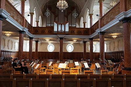 kyrkan, Zurich, St peter, orkester, musik, religion
