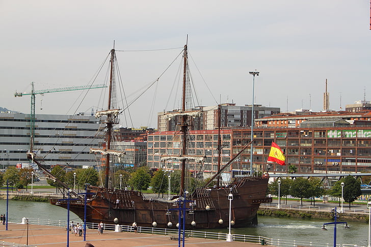 San sebastian, Espanha, cidade, nave, passeio marítimo, Porto