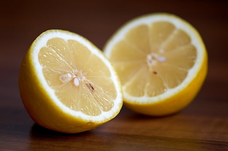 lemon, buah, kuning, kayu, asam, buah jeruk, nutrisi