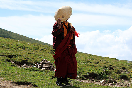religion, lama, on foot