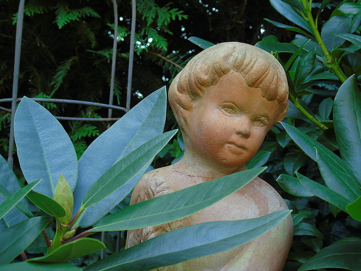 trädgård, Figur, skulptur, trädgård figuriner, dekoration
