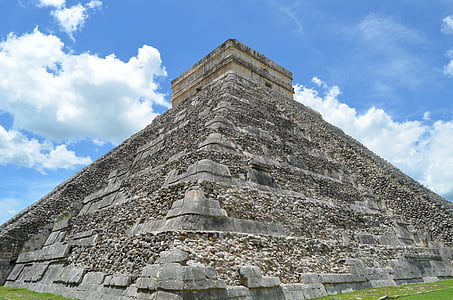 maiade, Mehhiko, püramiid, ajalugu, pilve - taevas, vana, arhitektuur