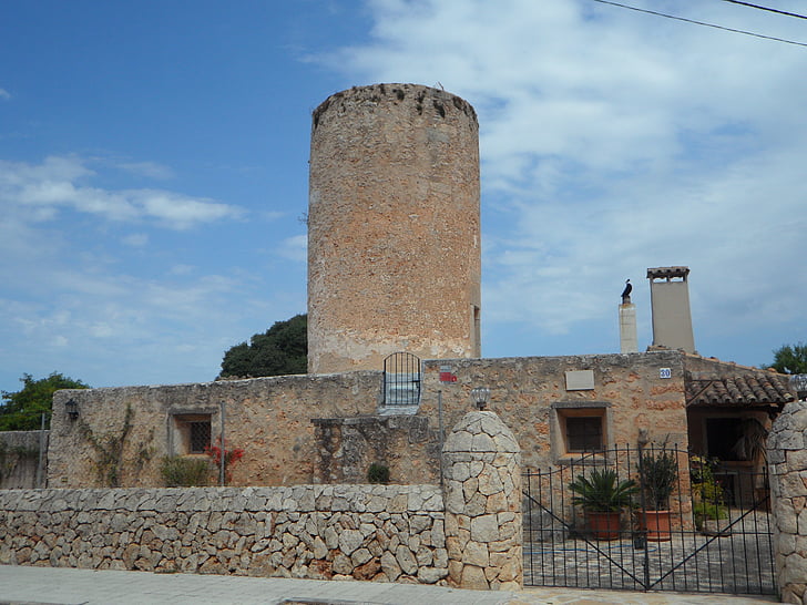 hjem, Tower, bygning, arkitektur, stenet, Holiday house, Mallorca