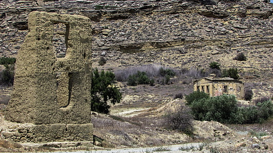 Siprus, Ayios sozomenos, desa, meninggalkan, sepi, lama, arsitektur