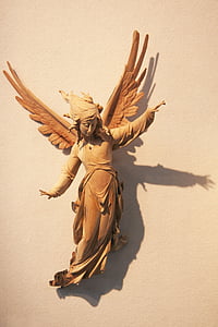 Àngel, fusta, tallada, projecte d'art Unika, escultor, Art, escultura